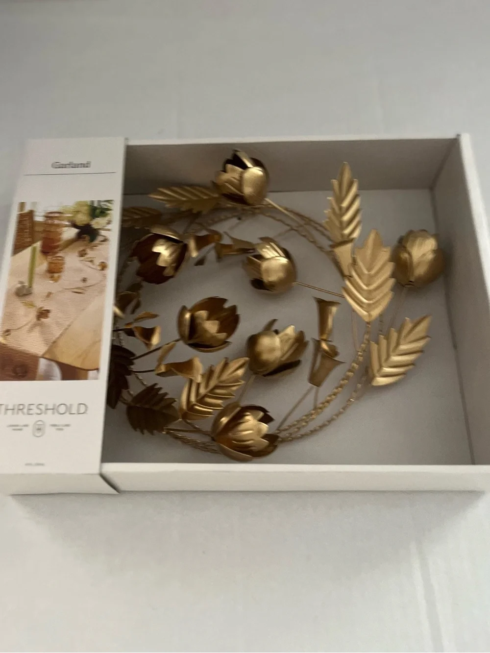 New Threshold Gold Metal Botanical Garland
